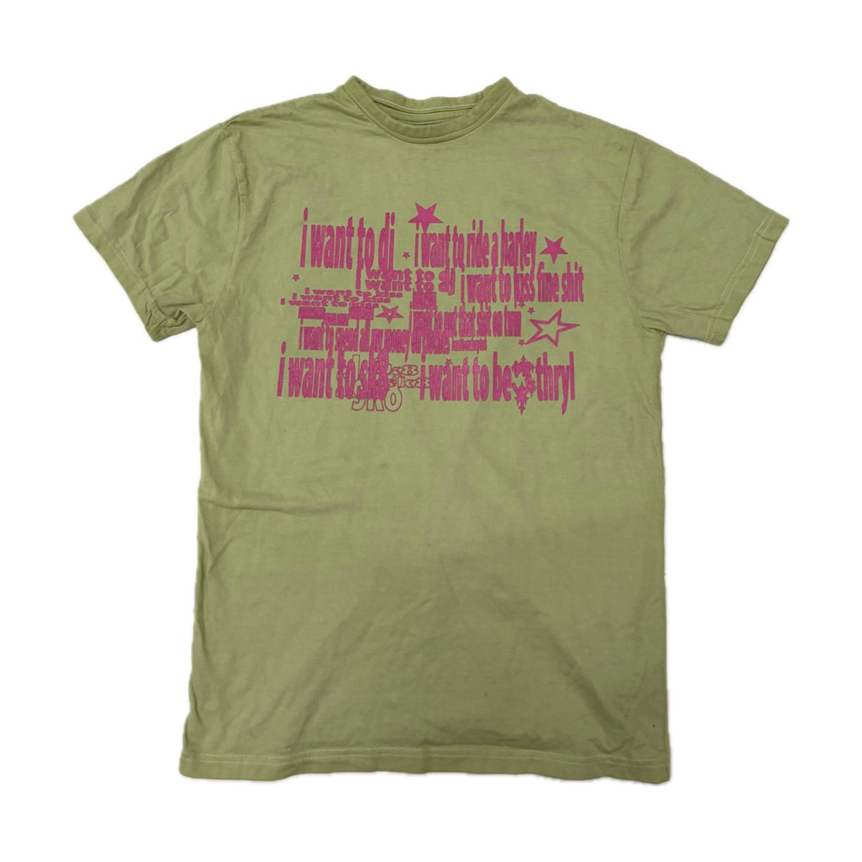 “I WANT TO” HAND DYED TEE